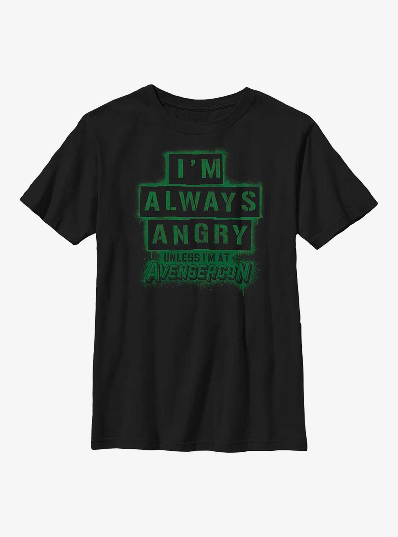 Marvel Ms. Marvel Always Angry Youth T-Shirt, BLACK, hi-res