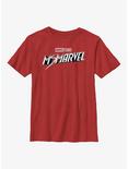 Marvel Ms. Marvel Black And White Youth T-Shirt, RED, hi-res