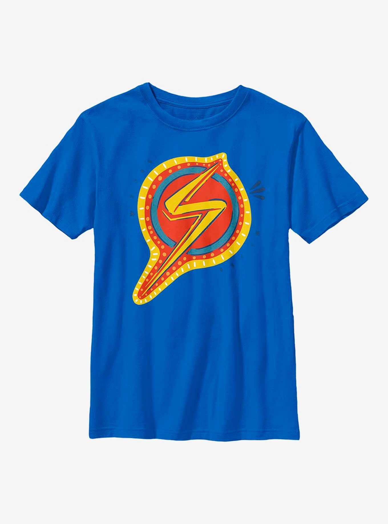 Marvel Ms. Marvel Decorative Symbol Youth T-Shirt, ROYAL, hi-res