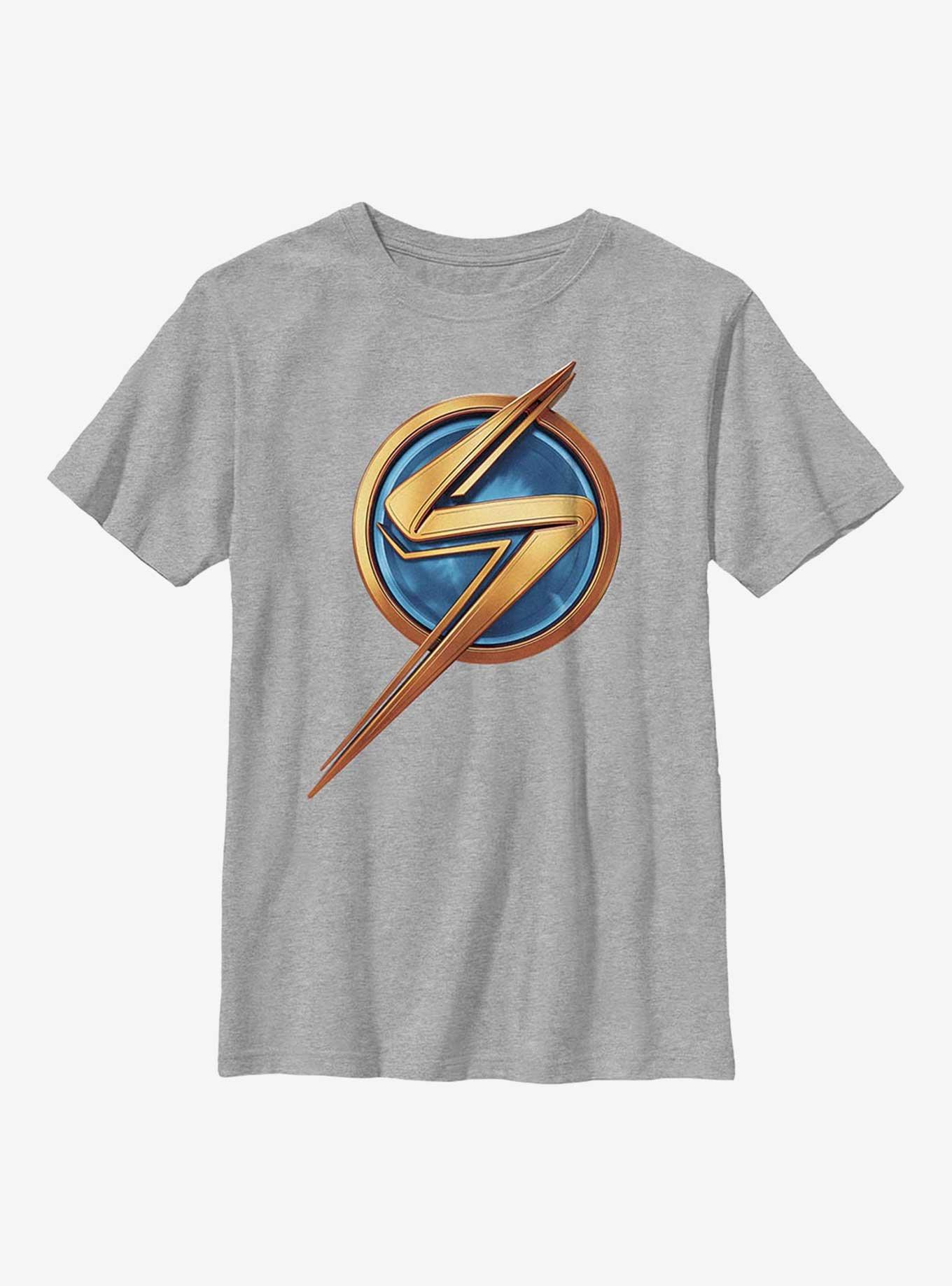 Marvel Ms. Marvel Logo Icon Youth T-Shirt, ATH HTR, hi-res