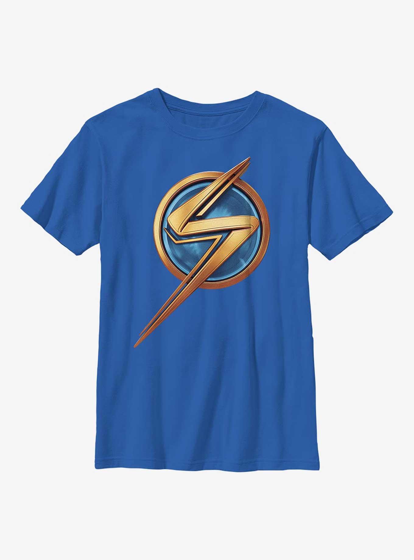 Marvel Ms. Marvel Logo Icon Youth T-Shirt, ROYAL, hi-res