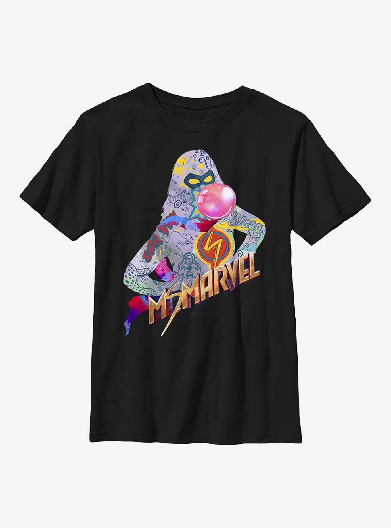 Marvel Ms. Marvelous Figure Youth T-Shirt, BLACK, hi-res