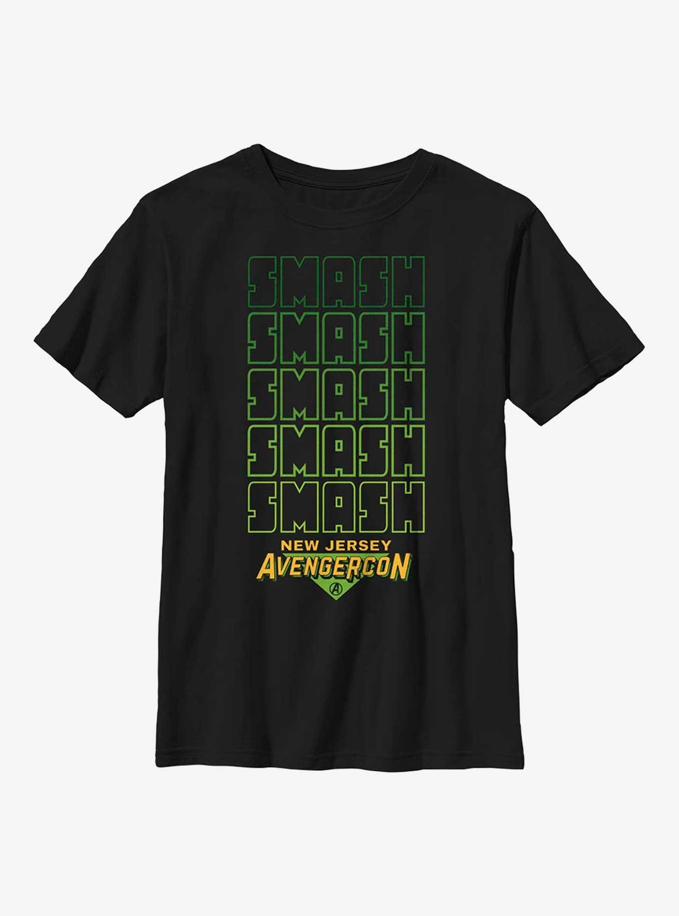 Marvel Ms. Marvel Smash Smash Youth T-Shirt, BLACK, hi-res view 1