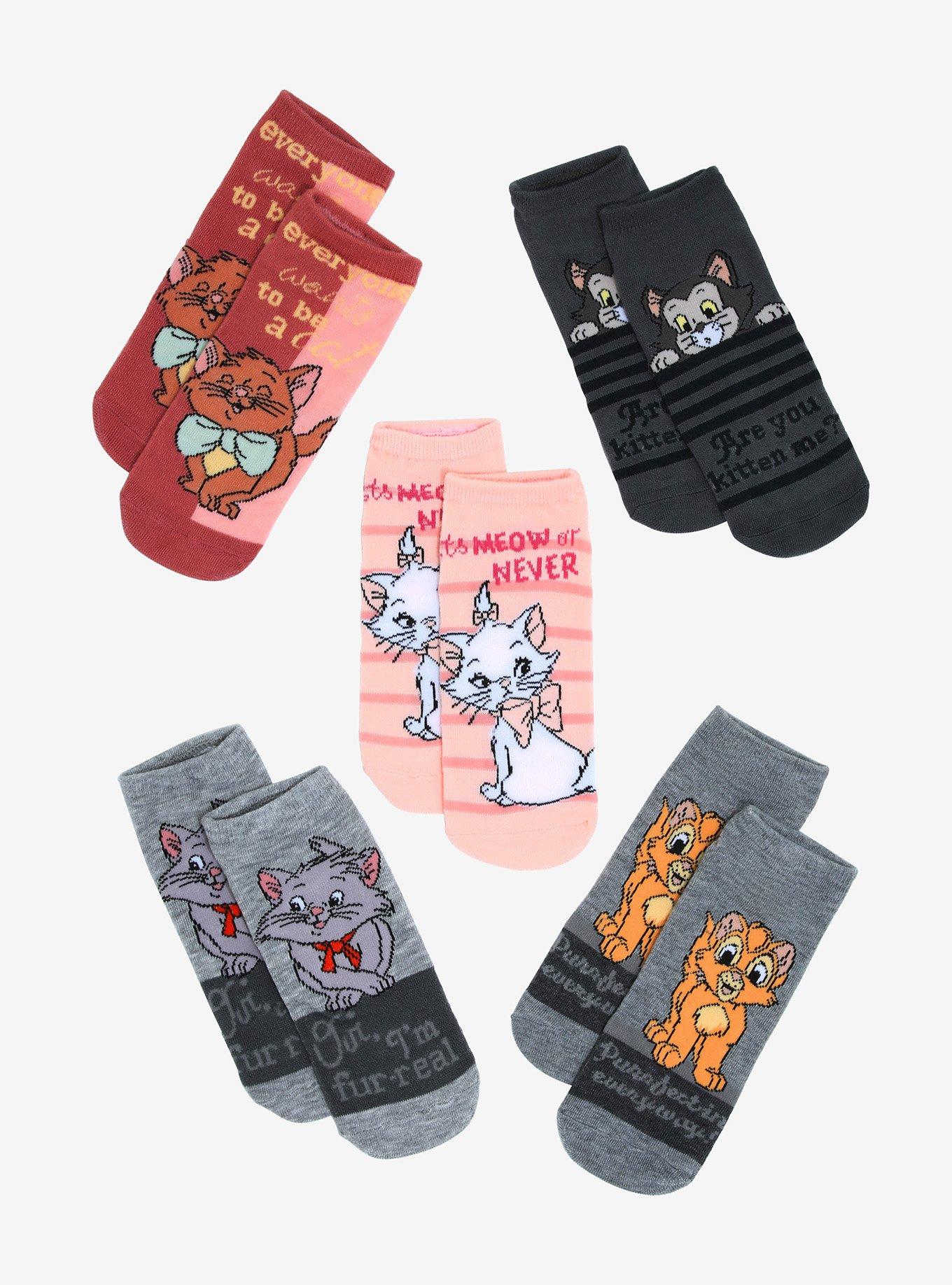 Disney Cats Portraits Sock Set, , hi-res