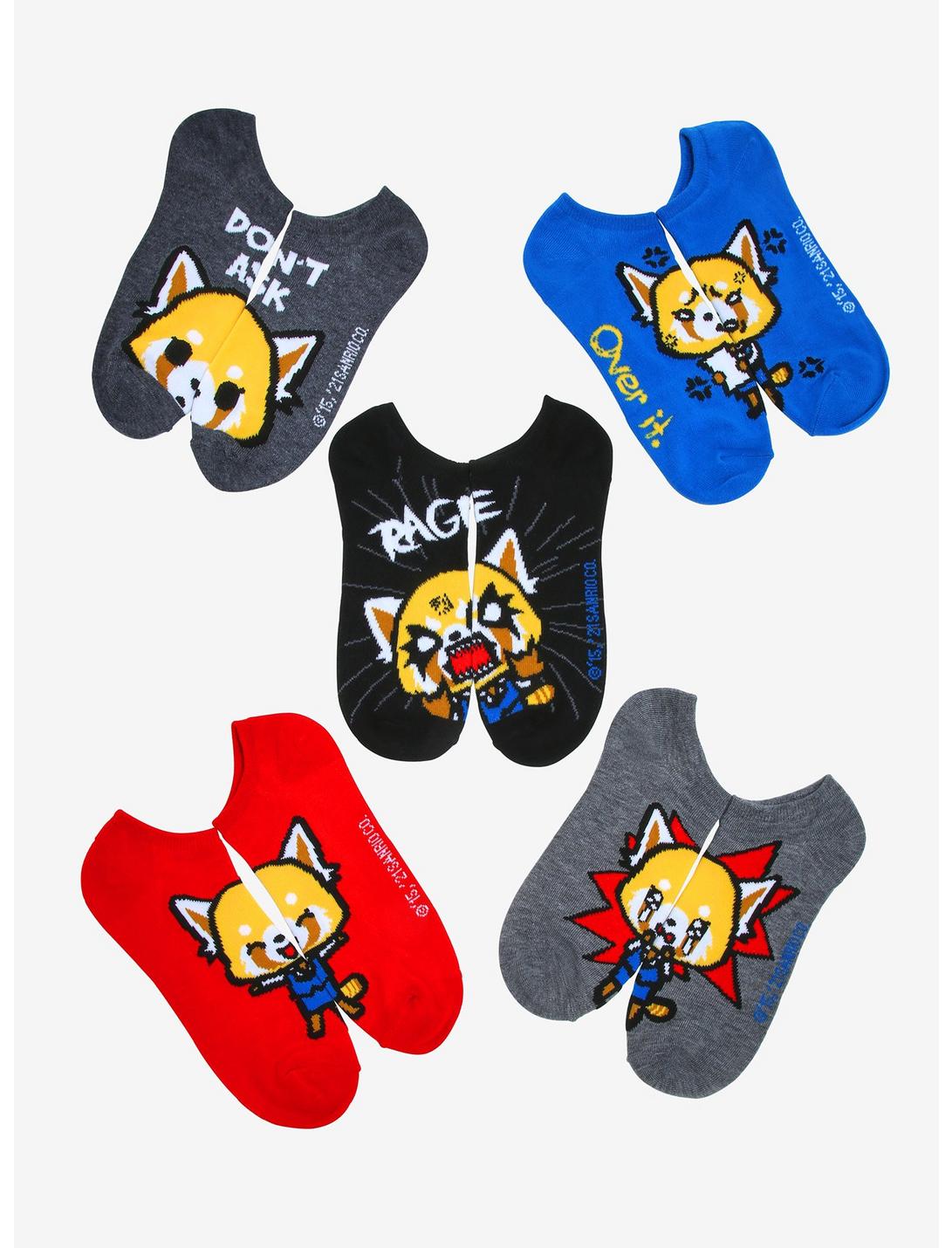 Sanrio Aggretsuko Character Portrait Expressions Sock Set, , hi-res