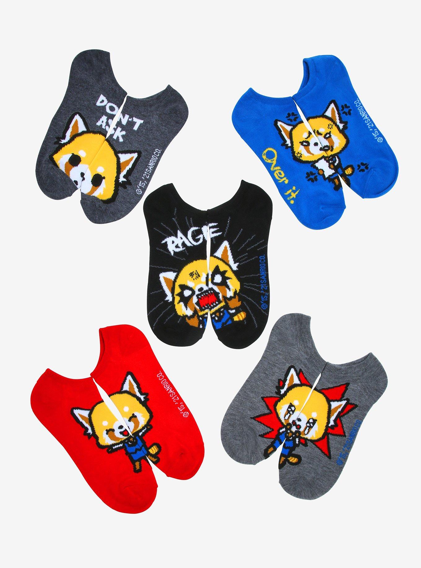 Sanrio Aggretsuko Character Portrait Expressions Sock Set, , hi-res