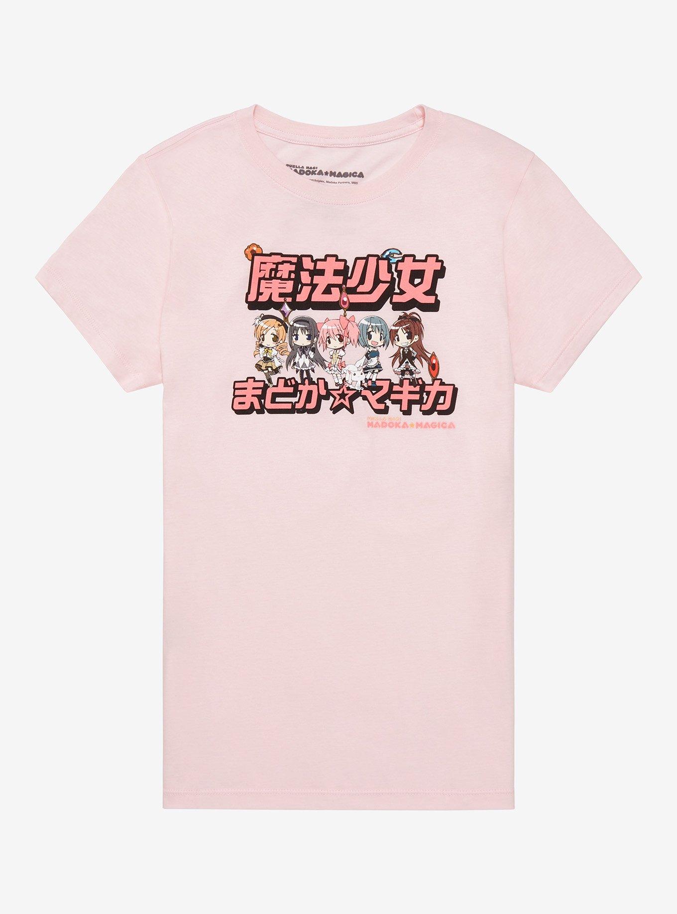 Puella Magi Madoka Magica Chibi Characters Girls T-Shirt, MULTI, hi-res