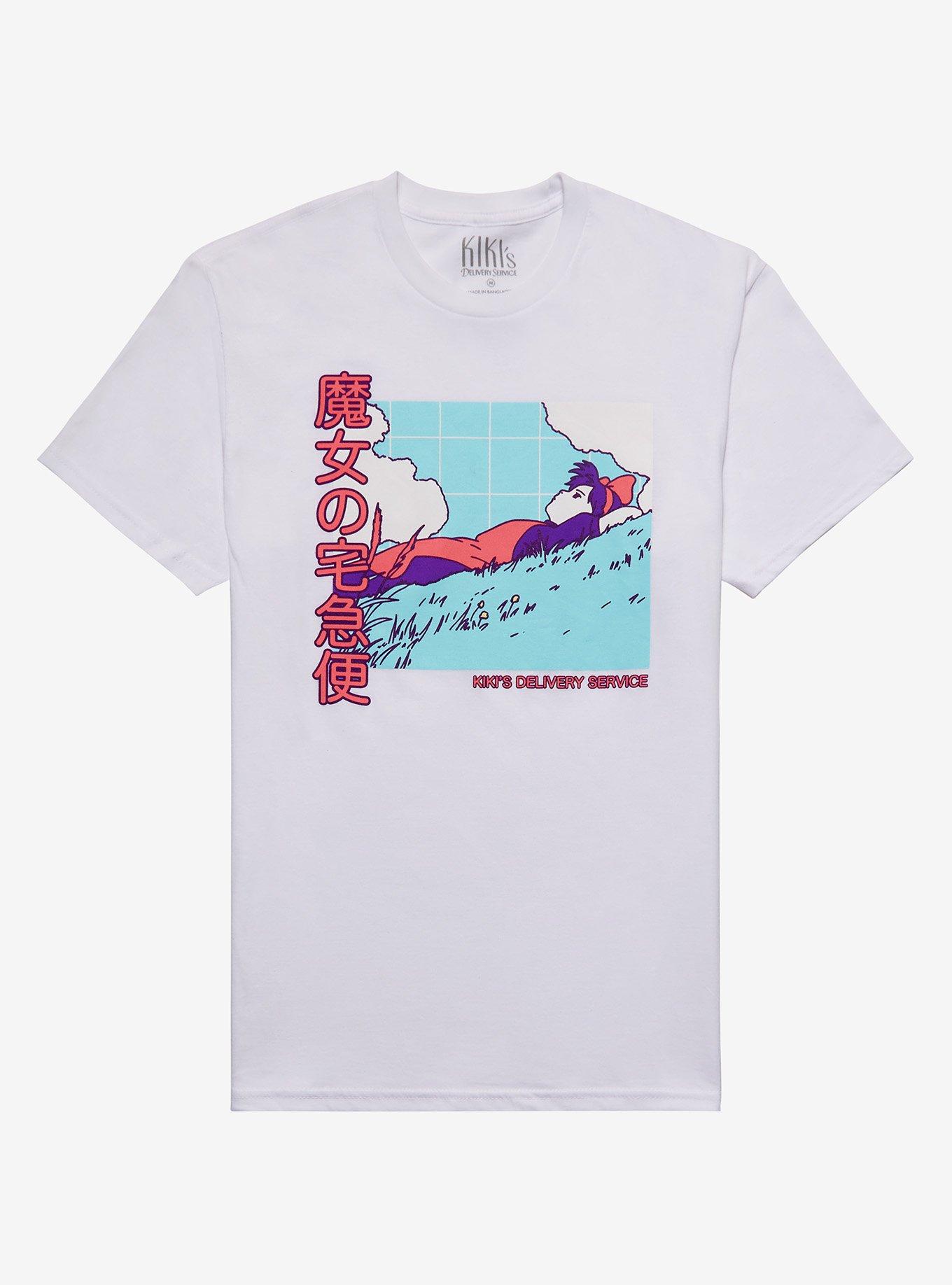Studio Ghibli Kiki's Delivery Service Neon Pop Grid Boyfriend Fit Girls T-Shirt, MULTI, hi-res