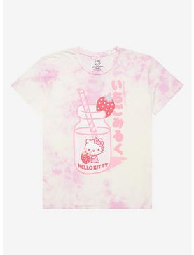 Hello Kitty Strawberry Milk Tie-Dye Girls T-Shirt Plus Size, , hi-res