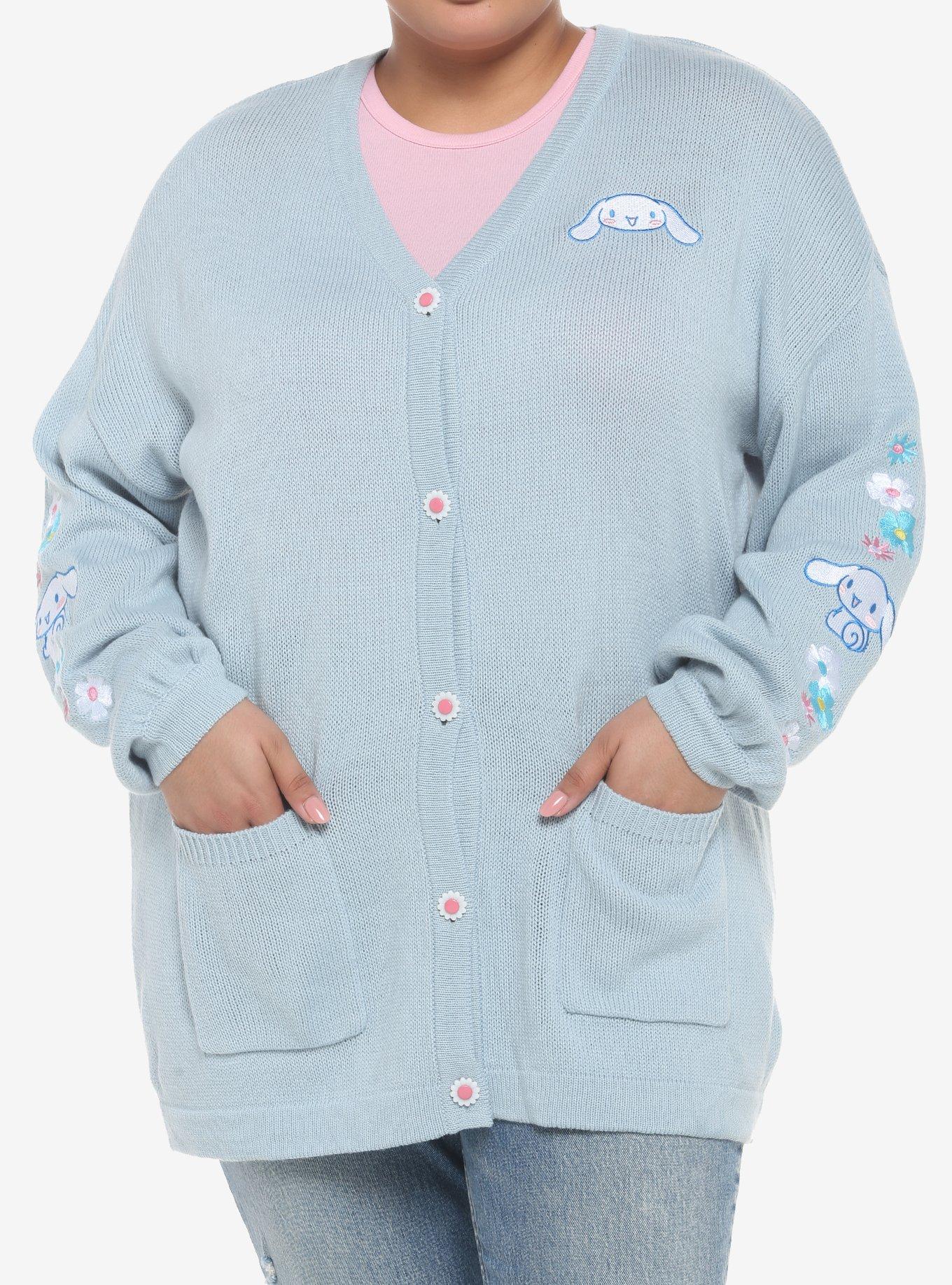 Cinnamoroll Embroidered Oversized Cardigan Plus Size Her Universe