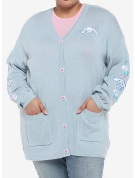 Cinnamoroll Embroidered Oversized Cardigan Plus Size, , hi-res