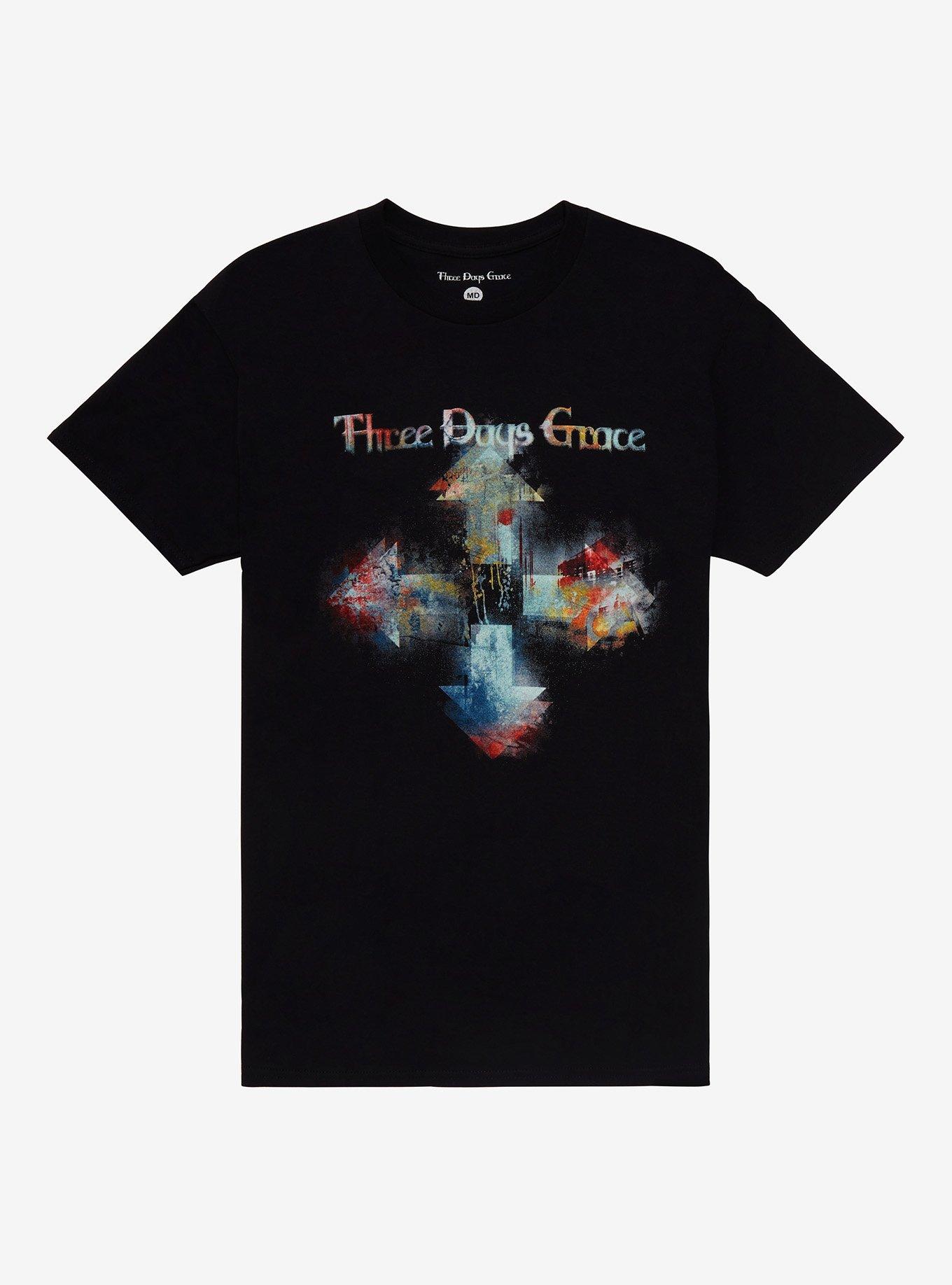 Three Days Grace Arrows T-Shirt, BLACK, hi-res