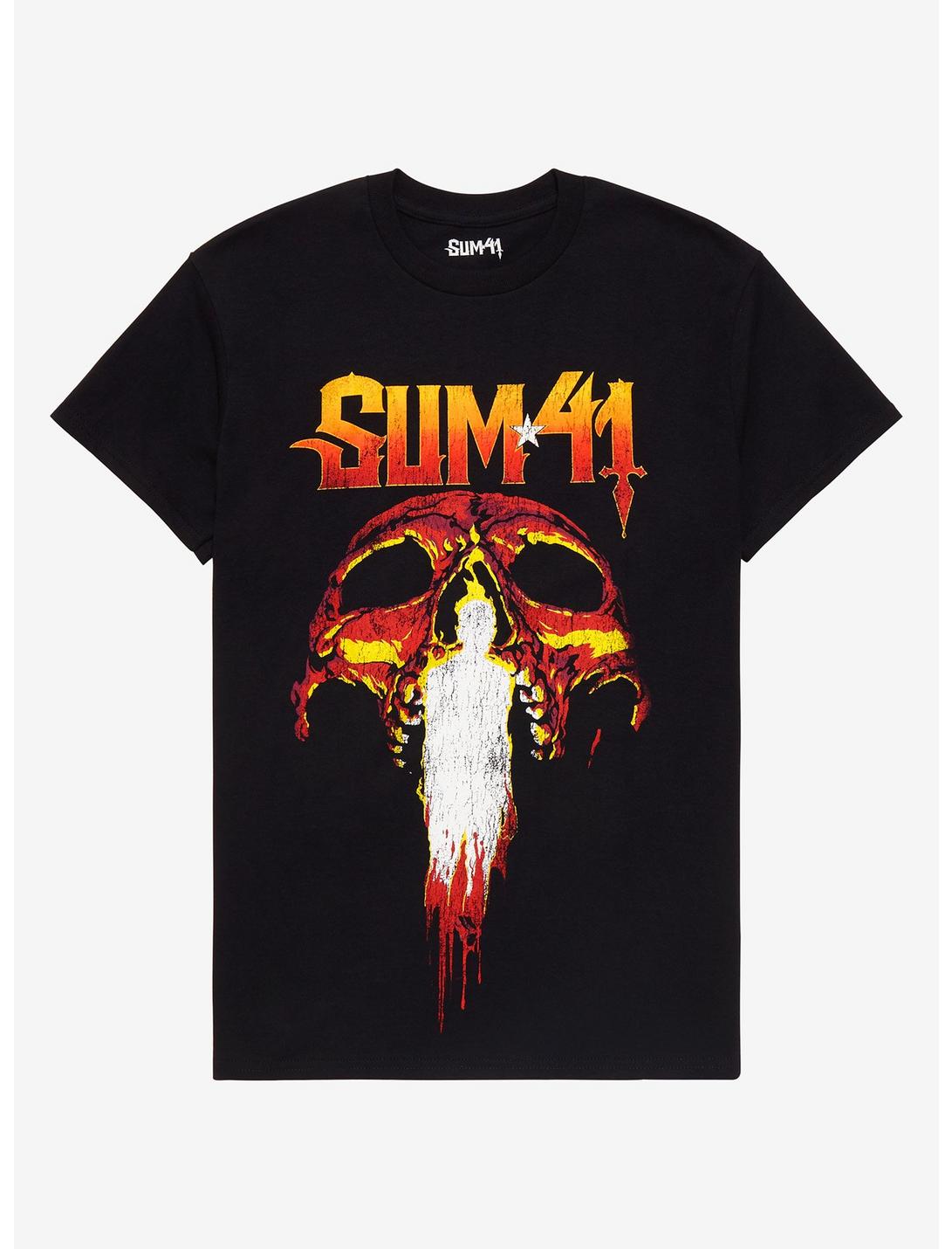 Sum 41 Skull Silhouette T-Shirt, BLACK, hi-res
