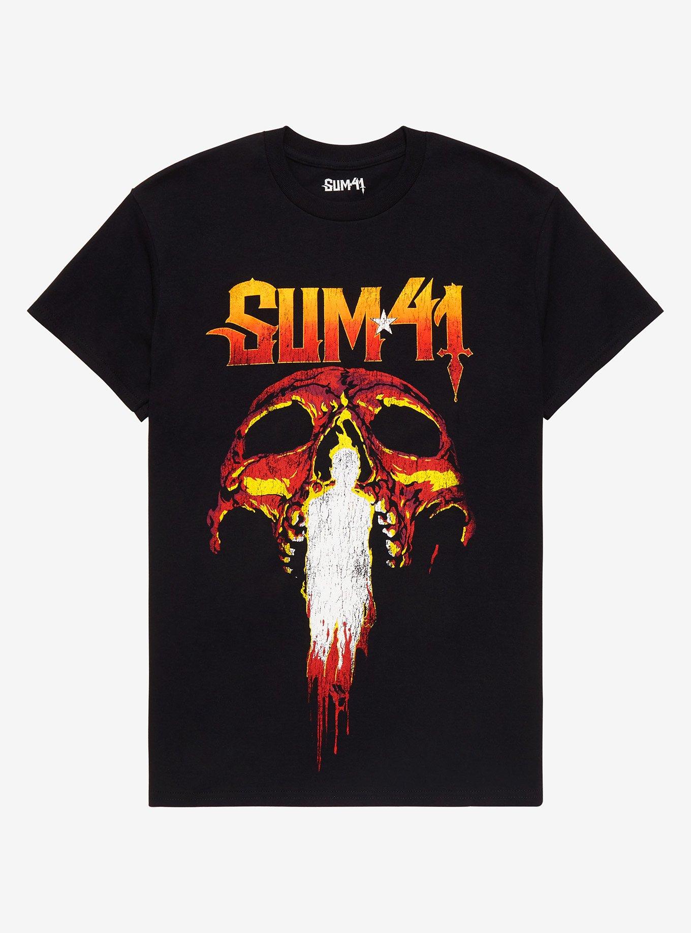 Sum 41 Skull Silhouette T-Shirt, BLACK, hi-res