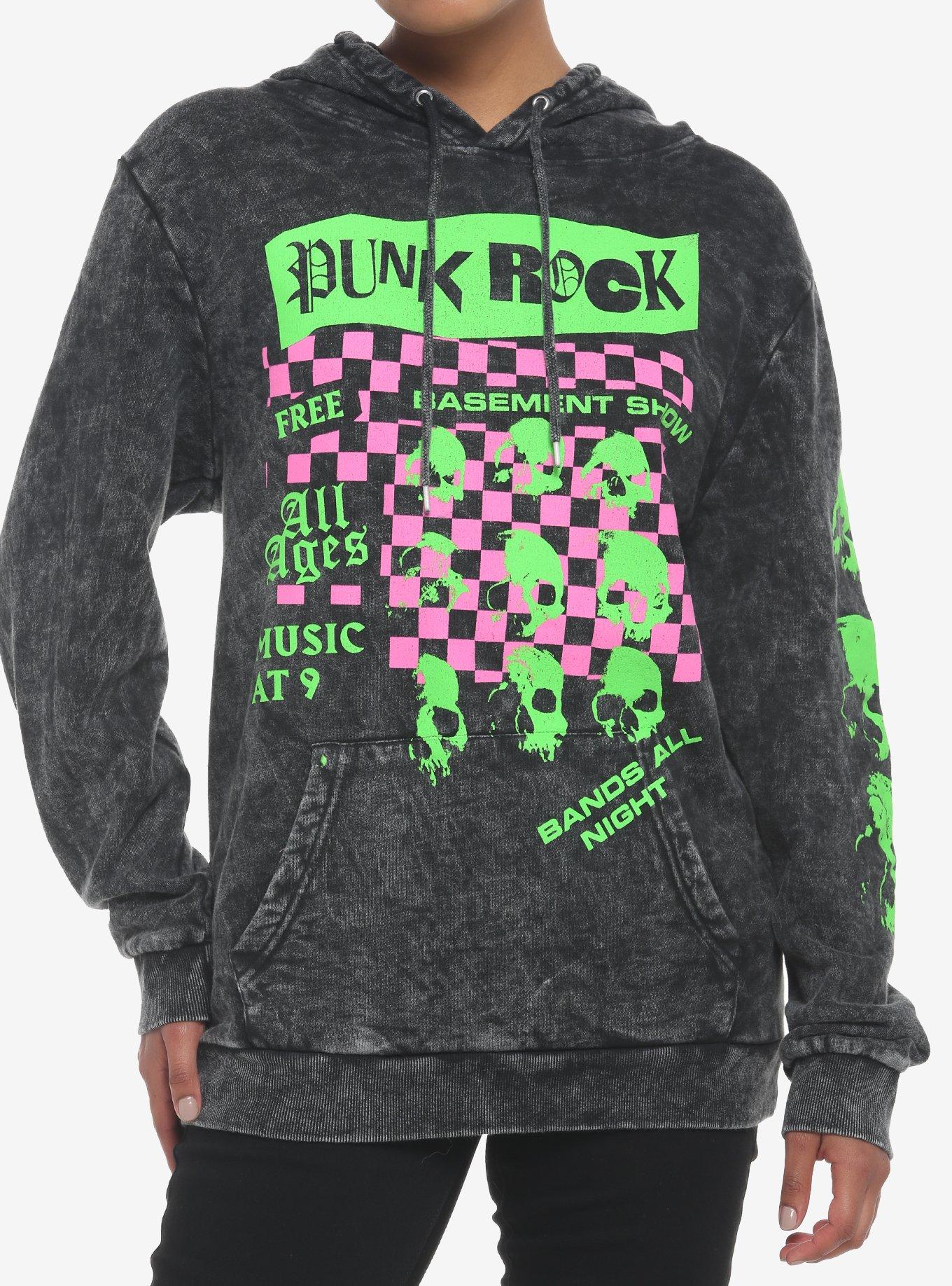 Punk Rock Show Poster Girls Hoodie, BLACK, hi-res