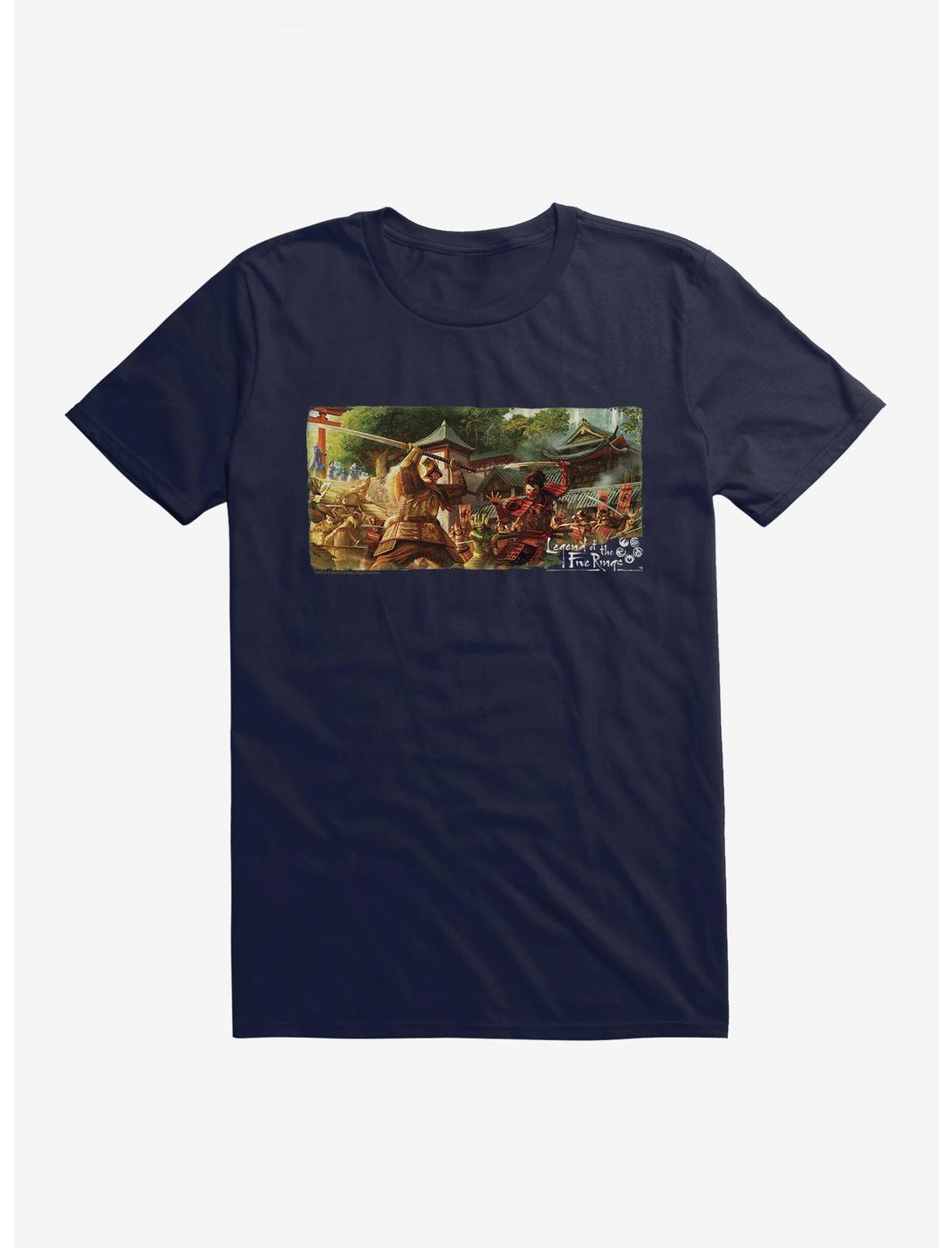 Legend Of The Five Rings Army Battle T-Shirt , NAVY, hi-res