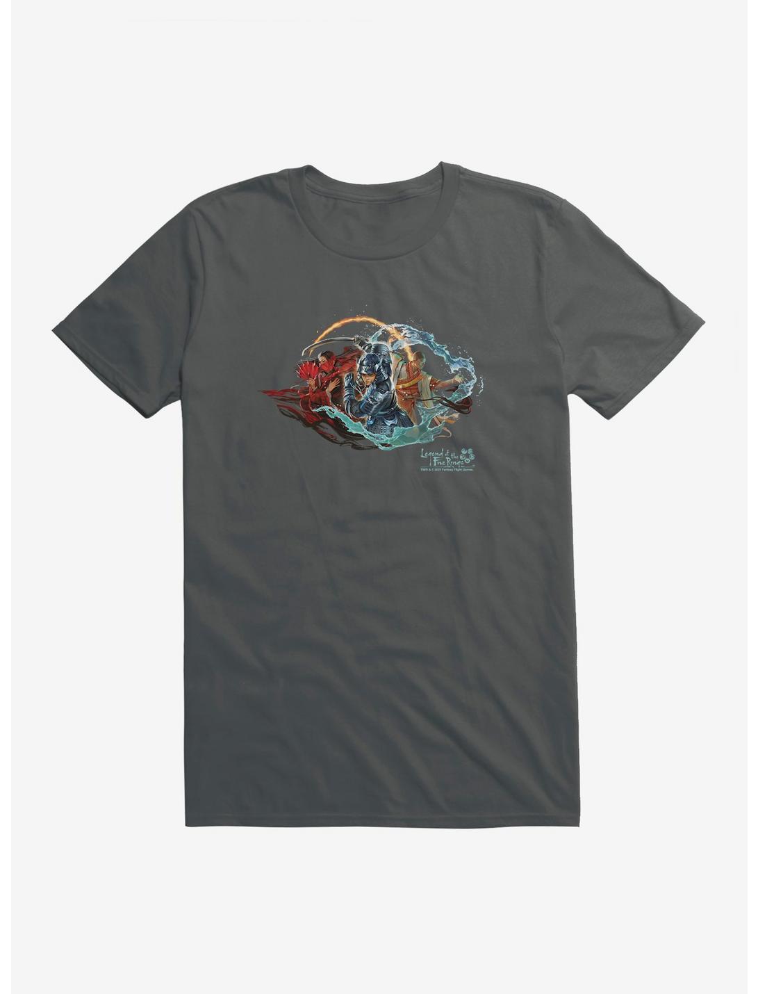 Legend Of The Five Rings Elemental Cycle T-Shirt , CHARCOAL, hi-res