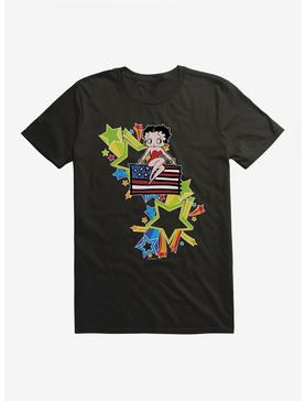 Betty Boop USA Rainbow Heart And Stars T-Shirt, , hi-res