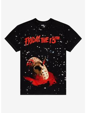 Friday The 13th Bloody Mask Splatter Boyfriend Fit Girls T-Shirt, , hi-res