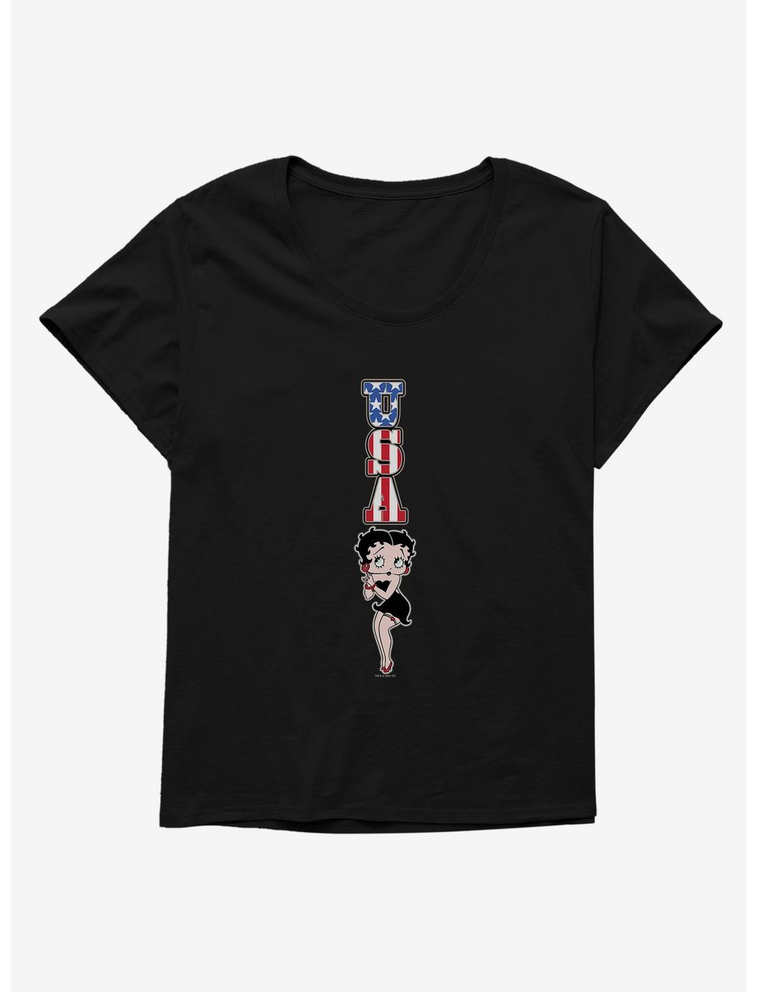 Betty Boop Americana USA Womens T-Shirt Plus Size, , hi-res