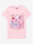 Pastel Pink Game Devices Boyfriend Fit Girls T-Shirt, MULTI, hi-res