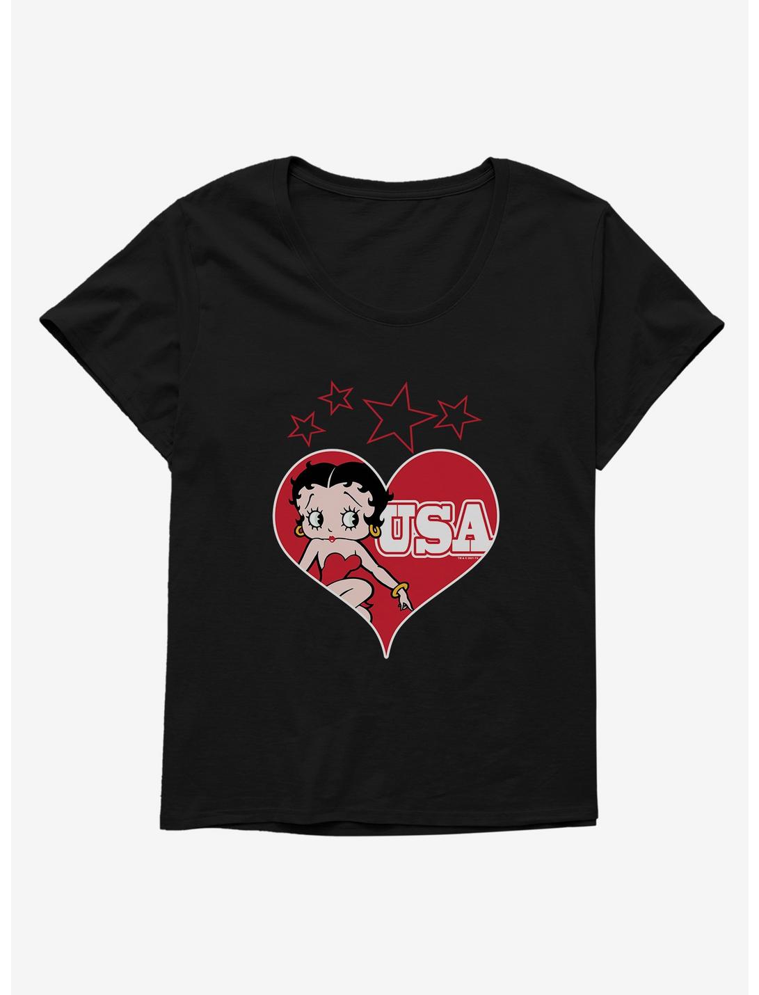Betty Boop Love USA Womens T-Shirt Plus Size, , hi-res