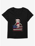 Betty Boop Sitting On Flag Womens T-Shirt Plus Size, , hi-res