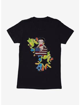 Betty Boop USA Rainbow Heart and Stars Womens T-Shirt, , hi-res