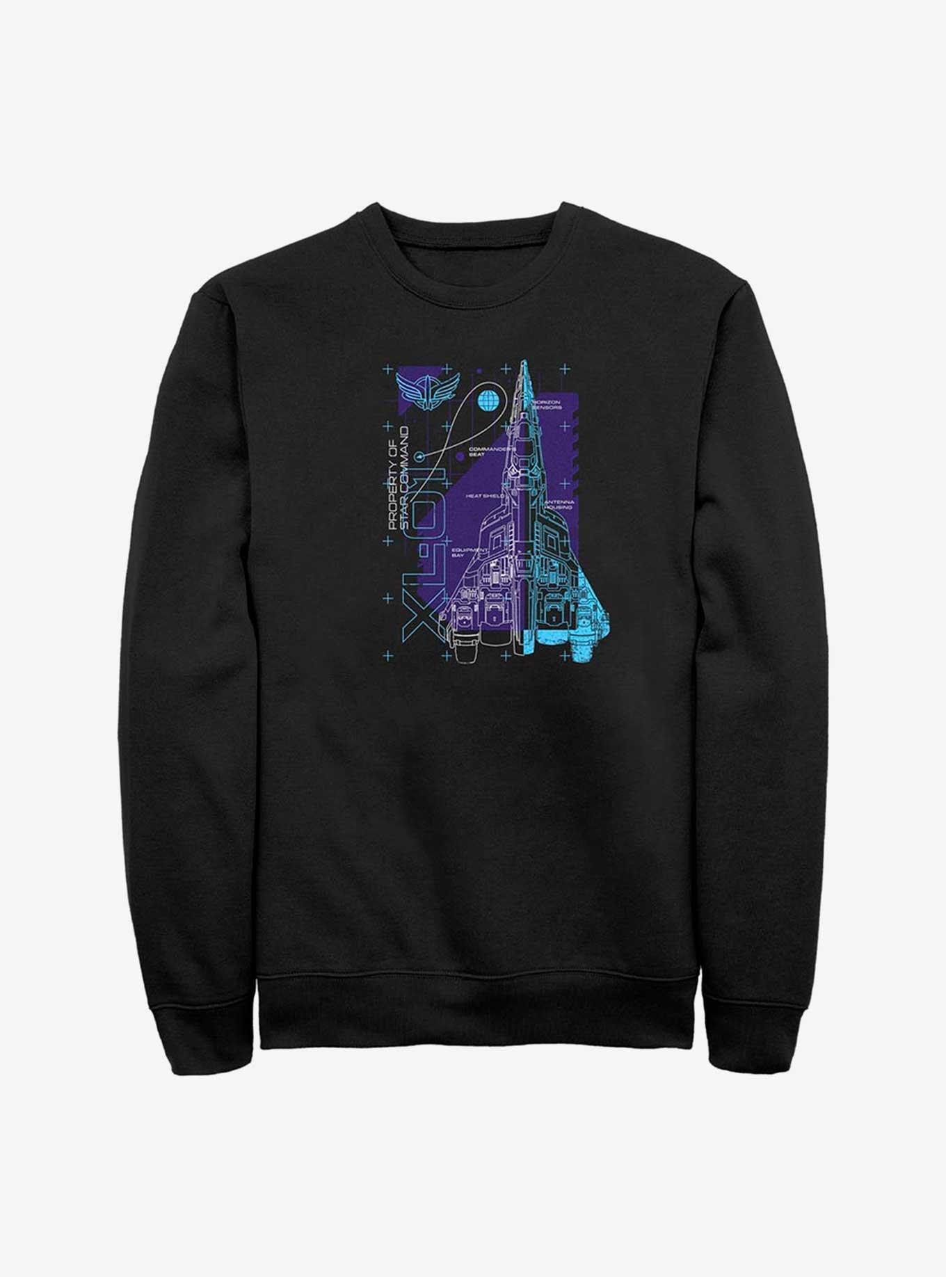 Disney Pixar Lightyear Ship Schematic Sweatshirt, , hi-res