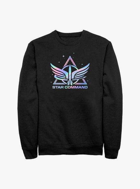 Disney Pixar Lightyear Star Command Rainbow Sweatshirt - BLACK | BoxLunch