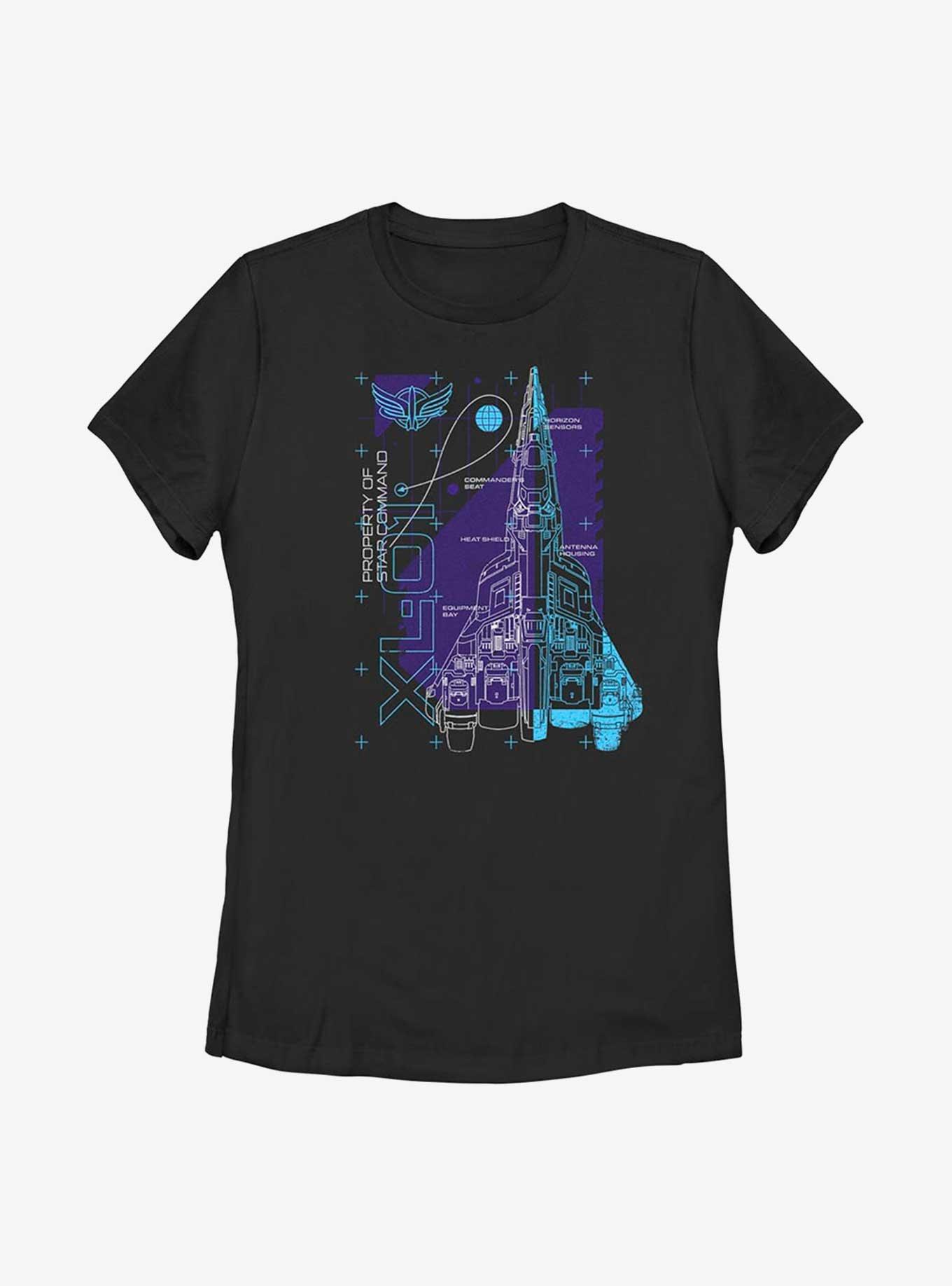 Disney Pixar Lightyear Ship Schematic Womens T-Shirt, , hi-res