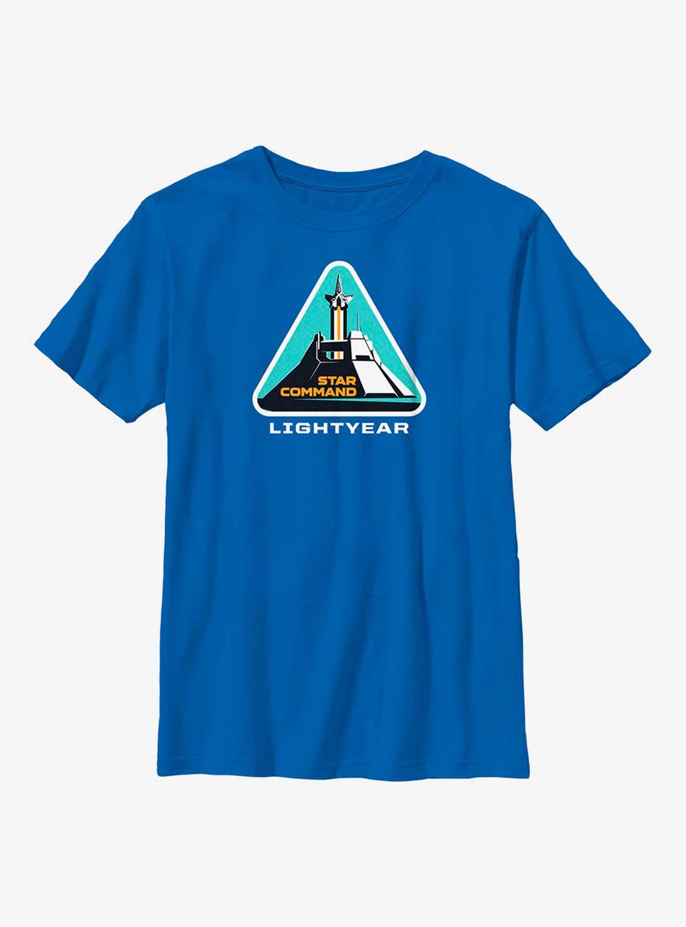 Disney Pixar Lightyear Star Command Triangle Youth T-Shirt, ROYAL, hi-res