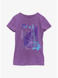 Disney Pixar Lightyear Ship Schematic Youth Girls T-Shirt, PURPLE BERRY, hi-res