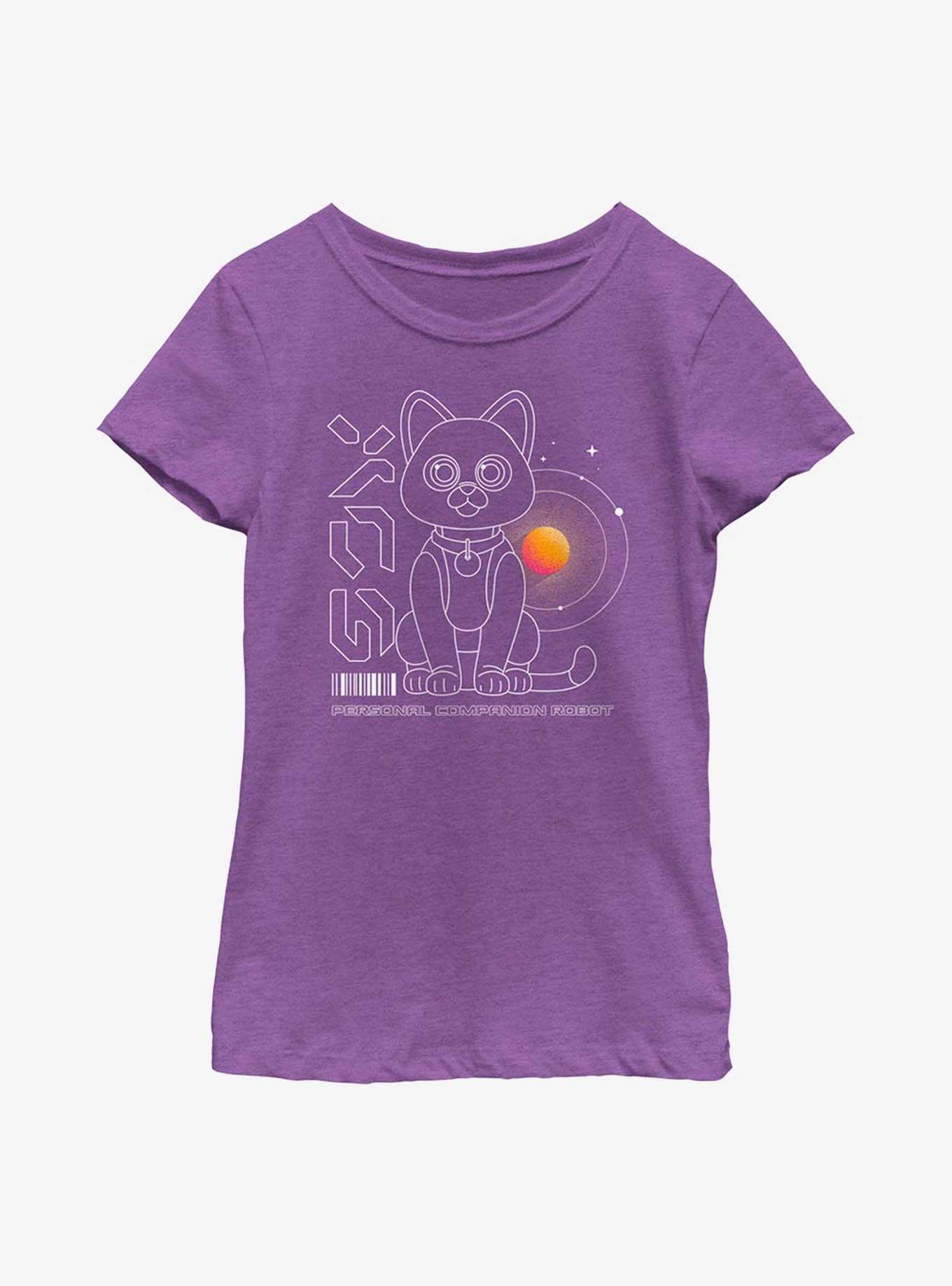 Disney Pixar Lightyear Sox Outline Youth Girls T-Shirt, PURPLE BERRY, hi-res