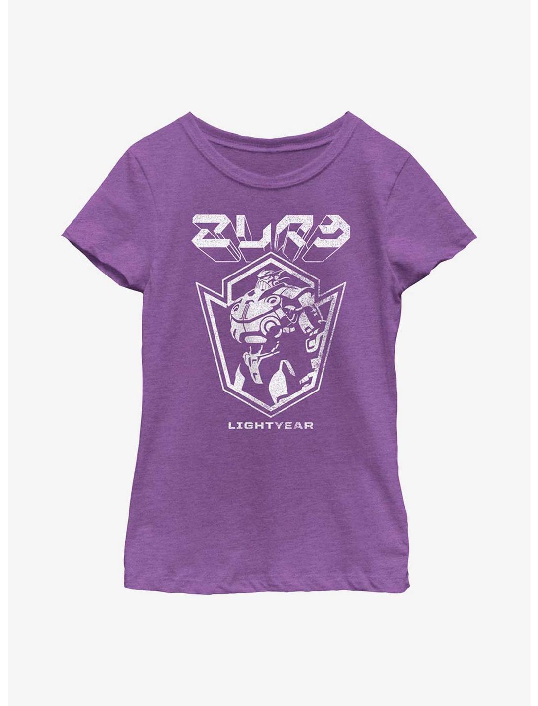 Disney Pixar Lightyear Zurg Badge Youth Girls T-Shirt, PURPLE BERRY, hi-res