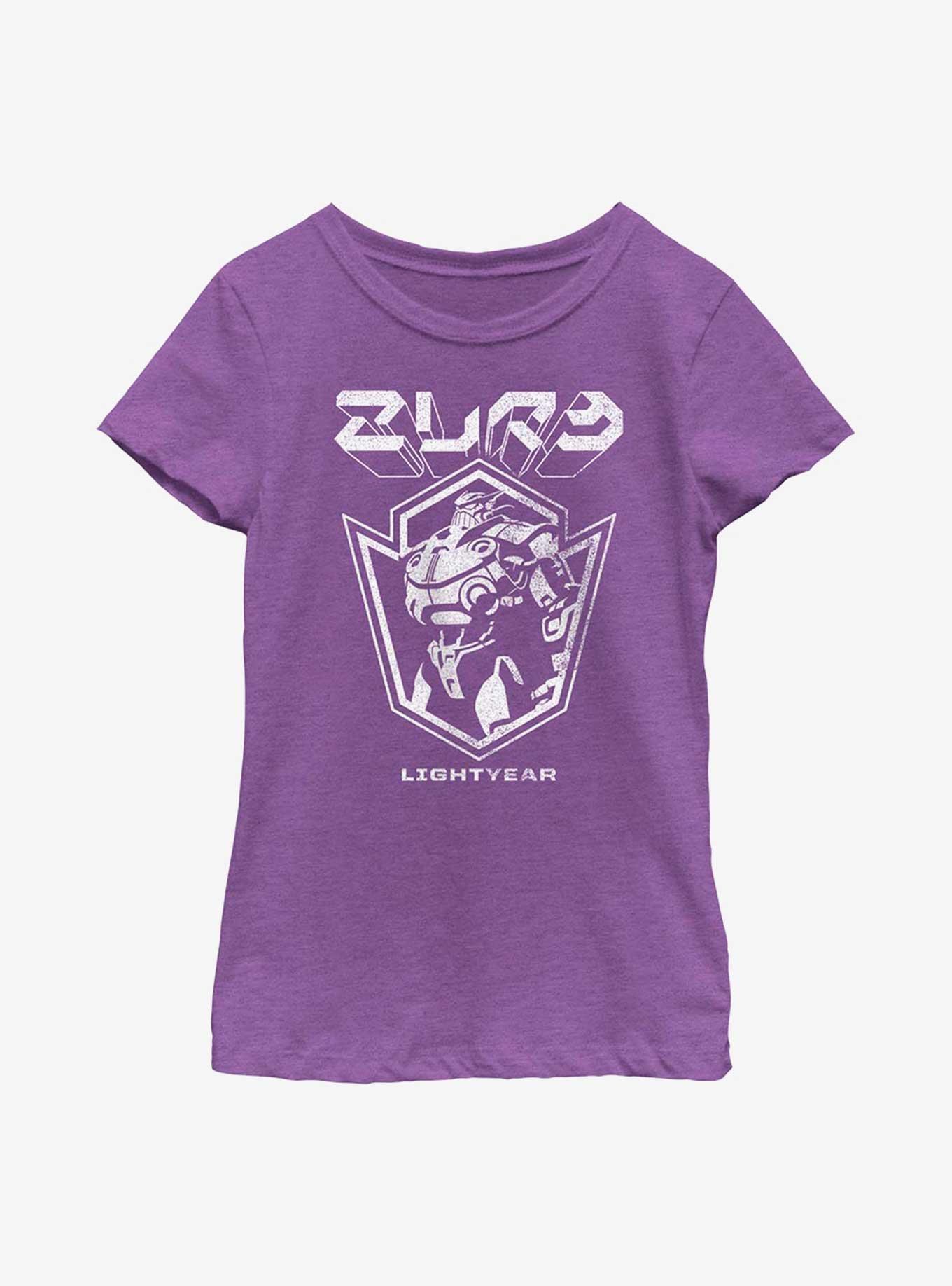 Disney Pixar Lightyear Zurg Badge Youth Girls T-Shirt, PURPLE BERRY, hi-res