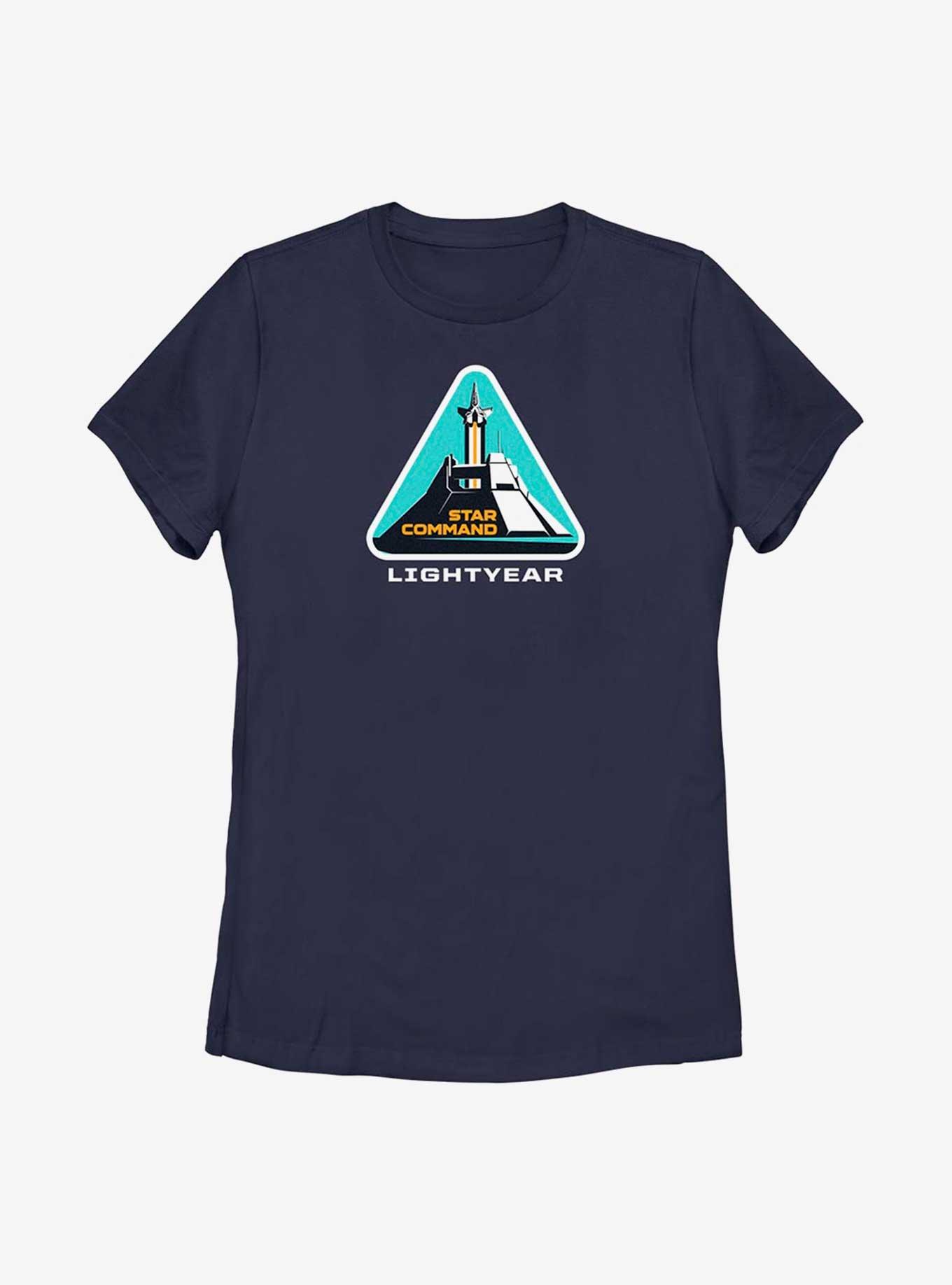 Disney Pixar Lightyear Star Command Triangle Womens T-Shirt, NAVY, hi-res