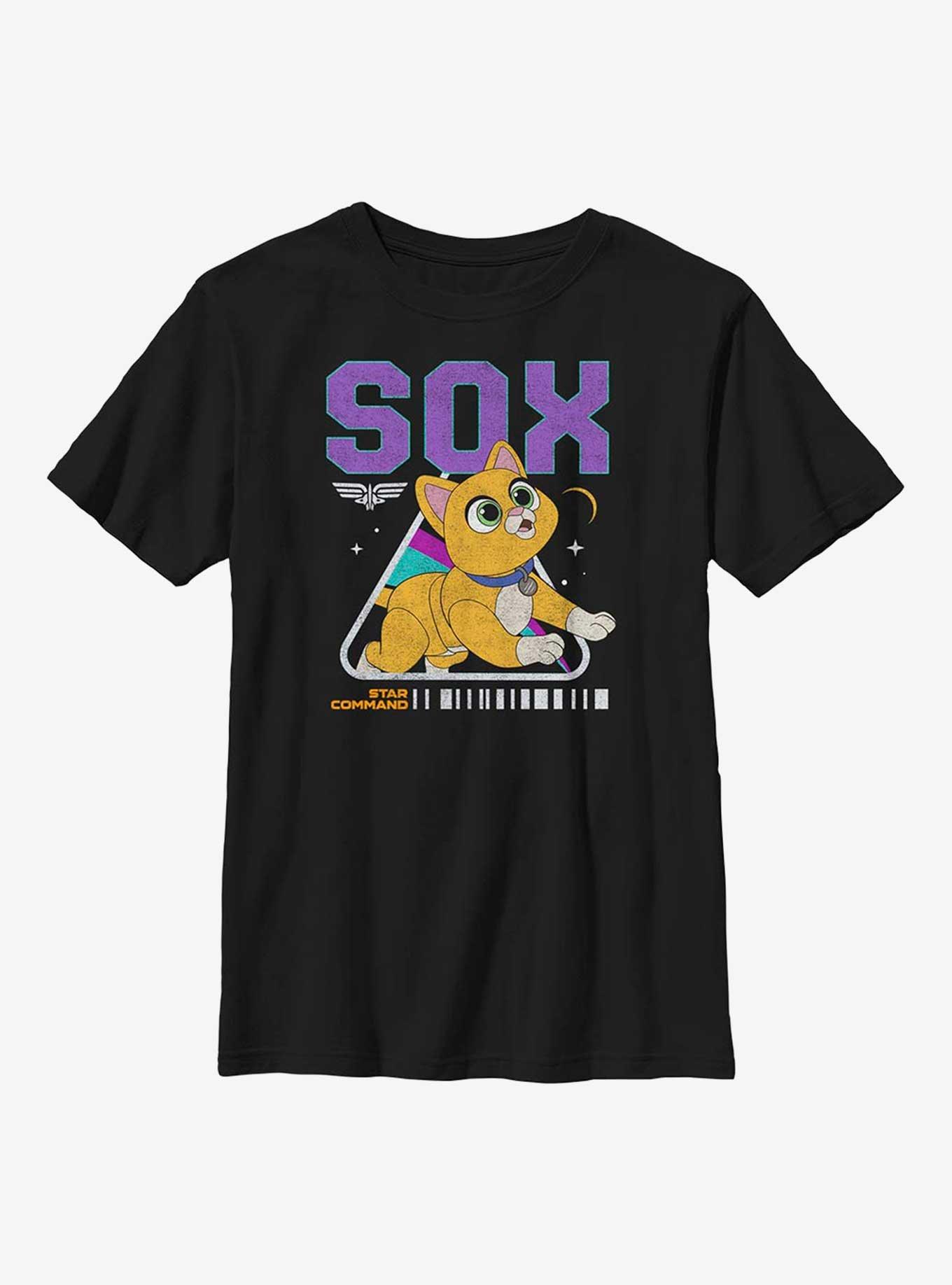 Disney Pixar Lightyear Sox Youth T-Shirt, BLACK, hi-res