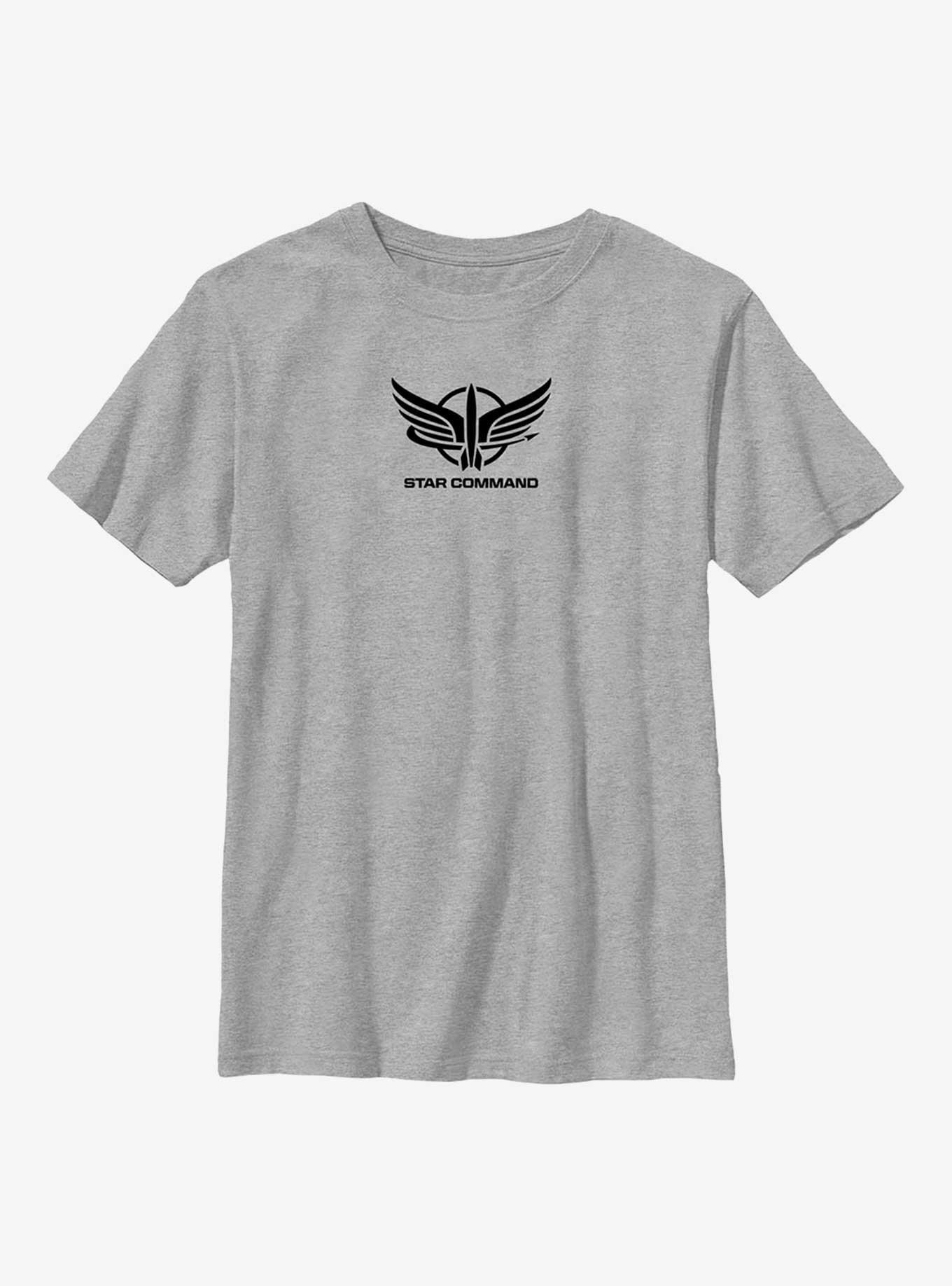 Disney Pixar Lightyear Star Command Badge Youth T-Shirt, ATH HTR, hi-res