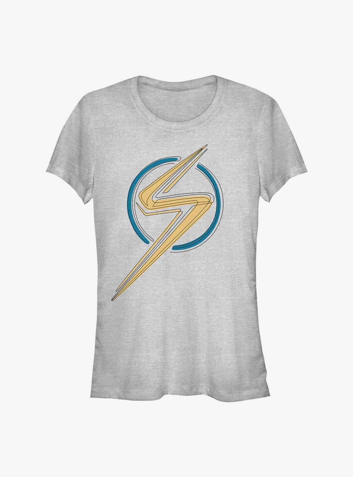 Marvel Ms. Marvel Badge Girls T-Shirt, ATH HTR, hi-res