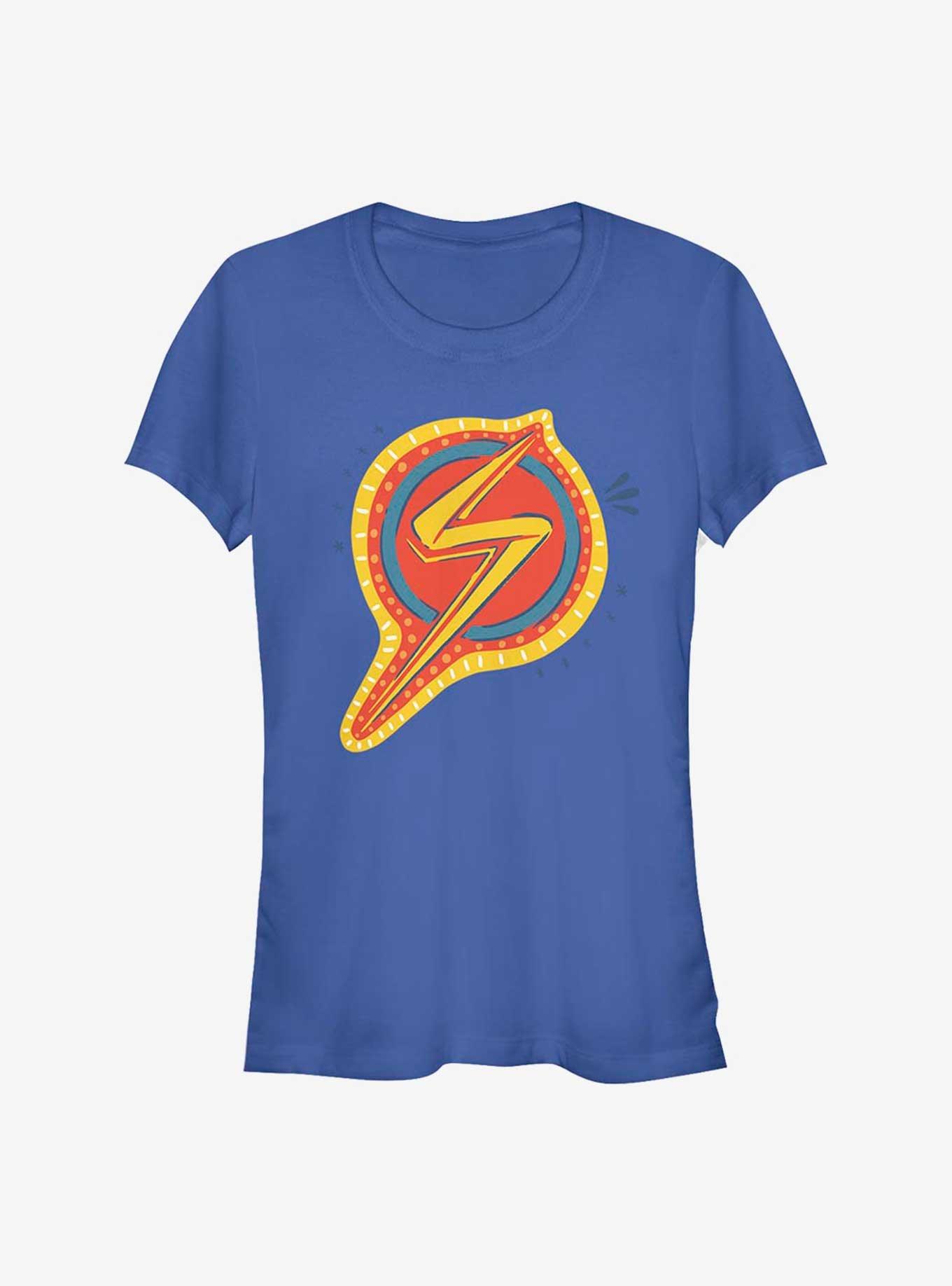 Marvel Ms. Marvel Decorative Symbol Girls T-Shirt, ROYAL, hi-res