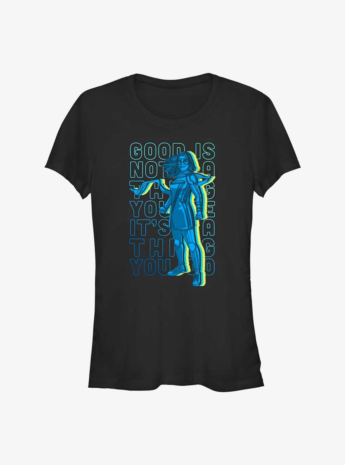 Marvel Ms. Marvel Do Good Stack Girls T-Shirt, BLACK, hi-res