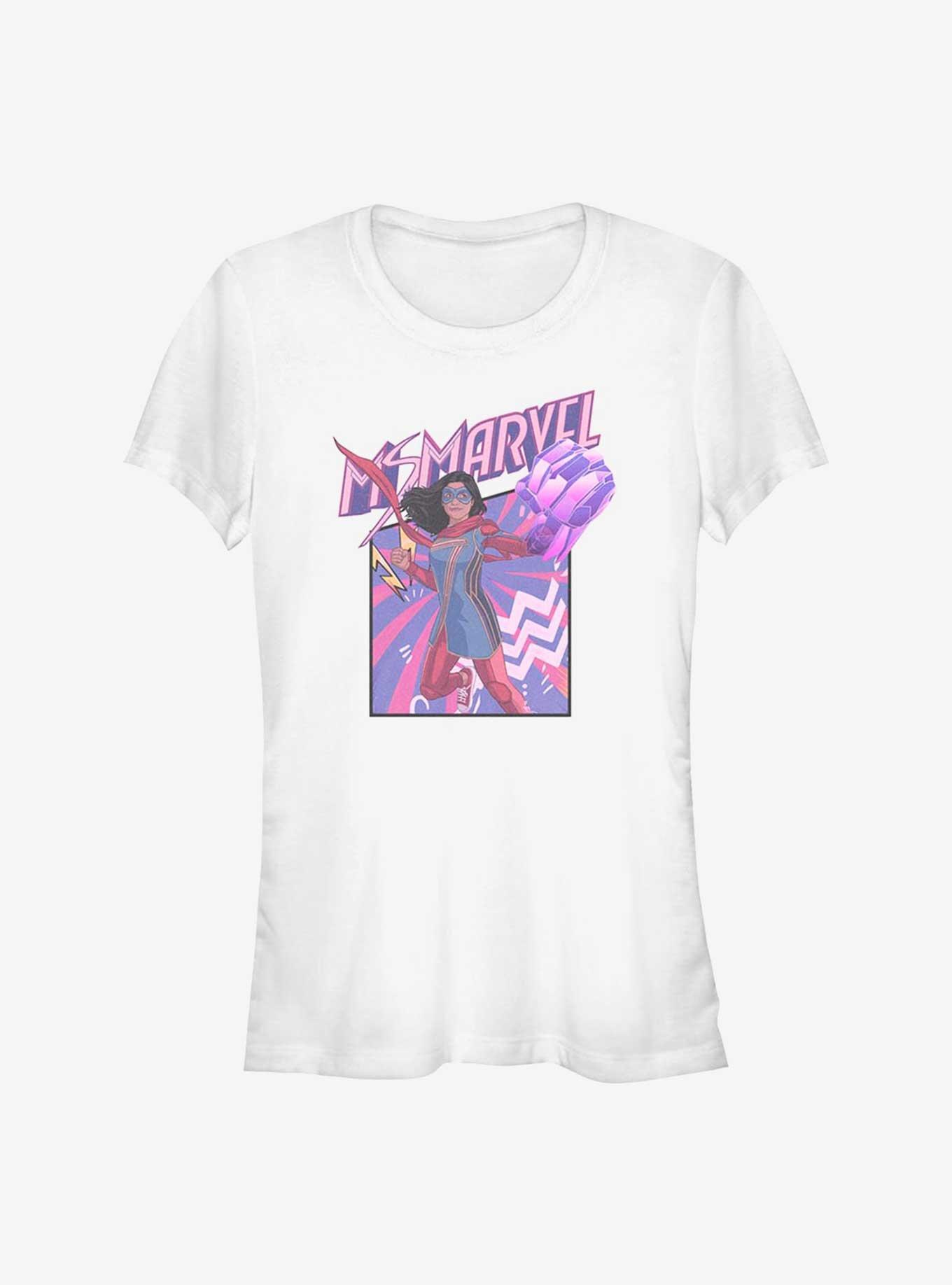 Marvel Ms. Marvel Fist Panel Girls T-Shirt, WHITE, hi-res