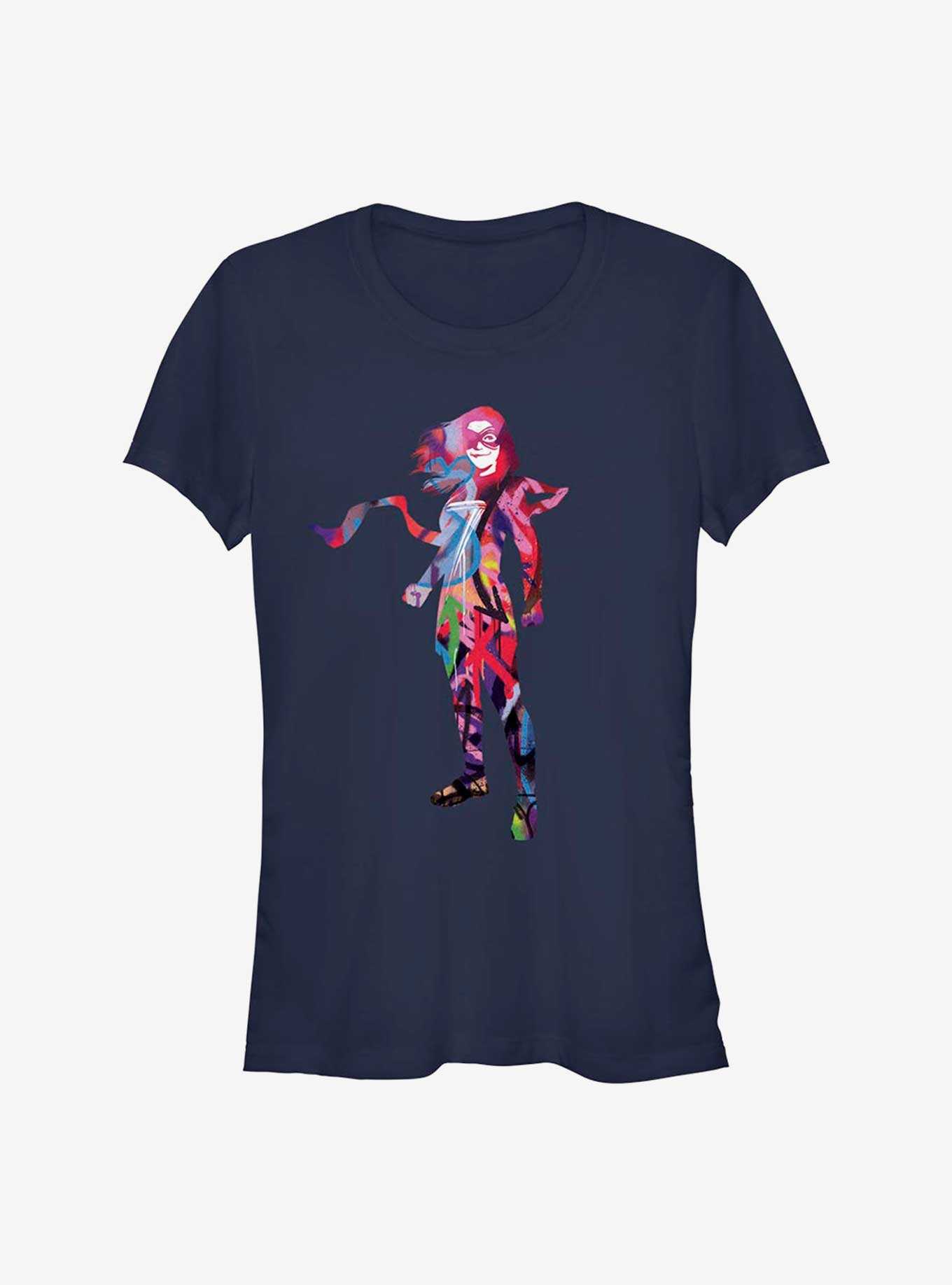 Marvel Ms. Marvel Graffiti Silhouette Girls T-Shirt, , hi-res