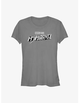 Marvel Ms. Marvel Grayscale Logo Girls T-Shirt, CHARCOAL, hi-res