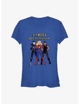 Marvel Ms. Marvel Ladies Get Info Girls T-Shirt, ROYAL, hi-res