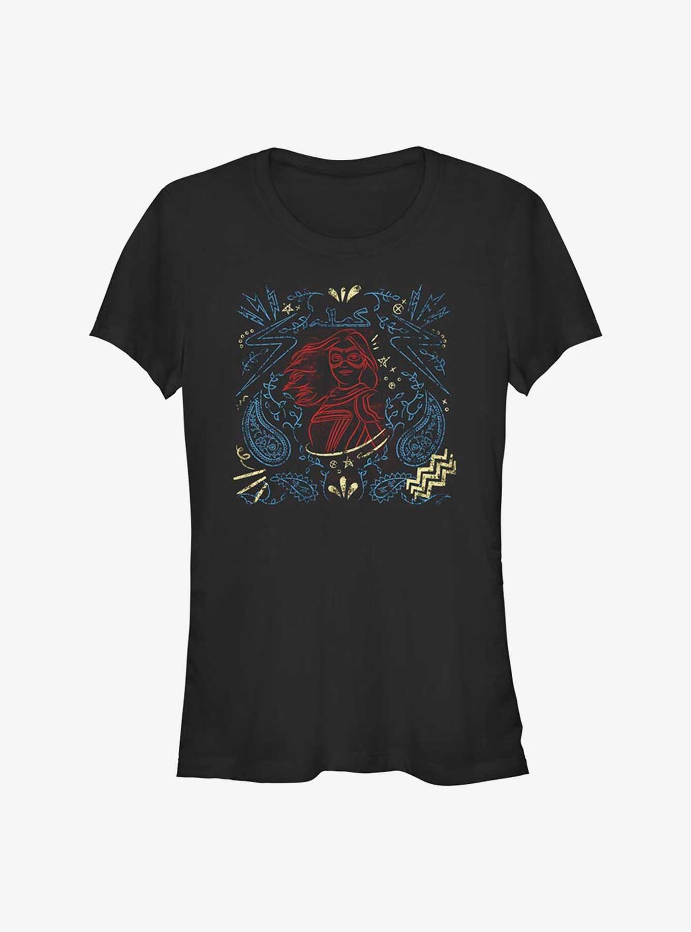 Marvel Ms. Line Drawing Girls T-Shirt