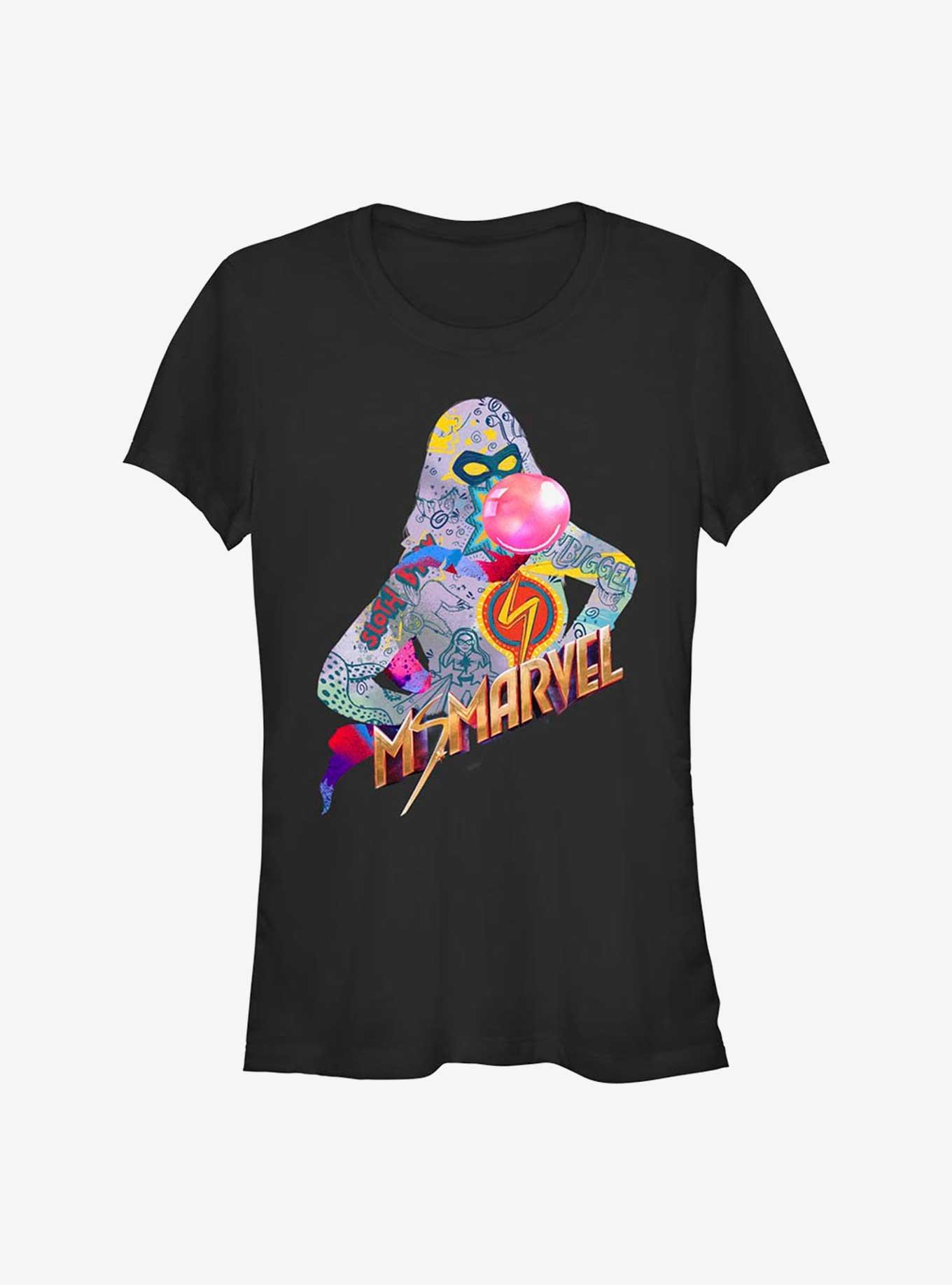 Marvel Ms. Marvel Marvelous Figure Girls T-Shirt, BLACK, hi-res