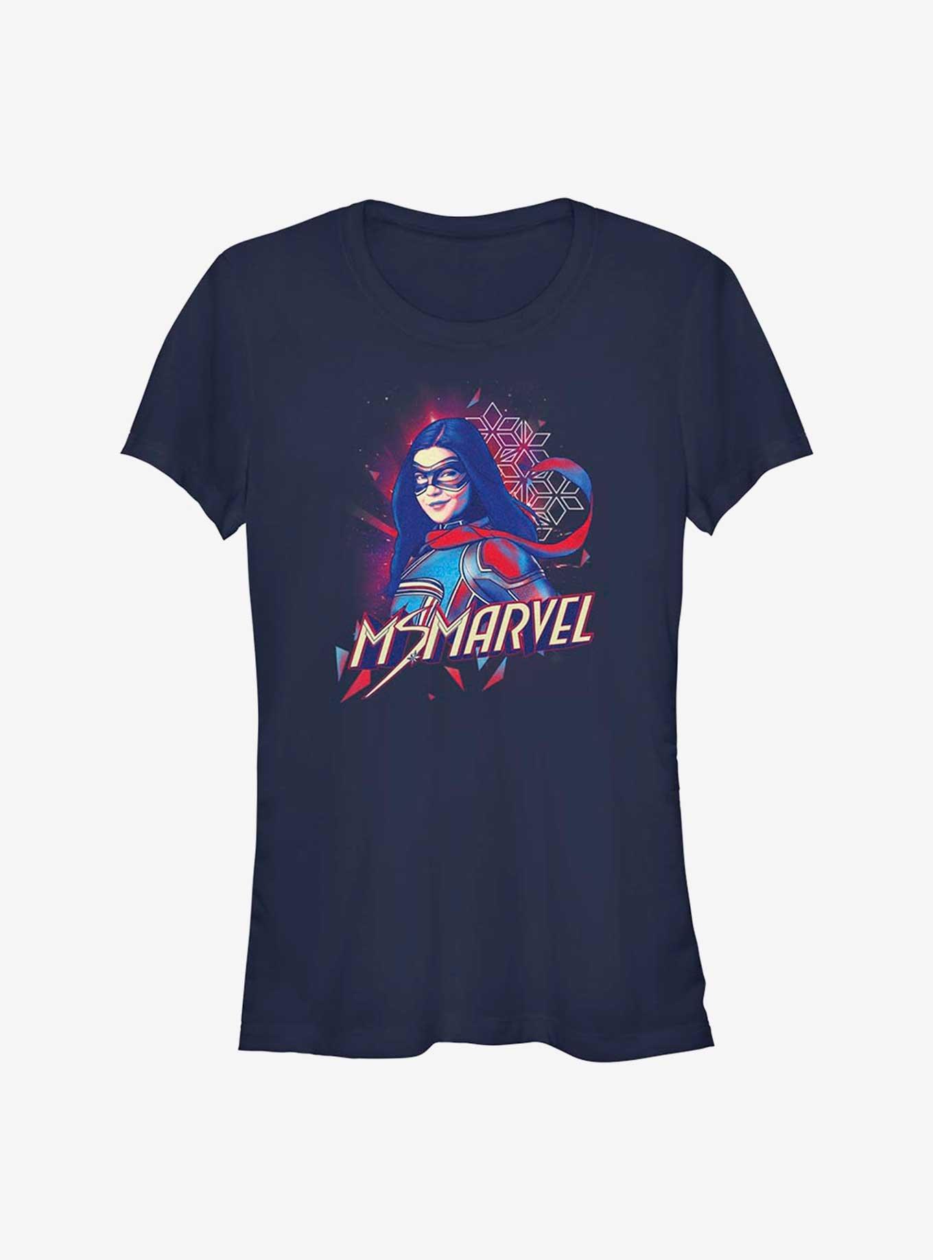 Marvel Ms. Marvel Portrait Girls T-Shirt, NAVY, hi-res