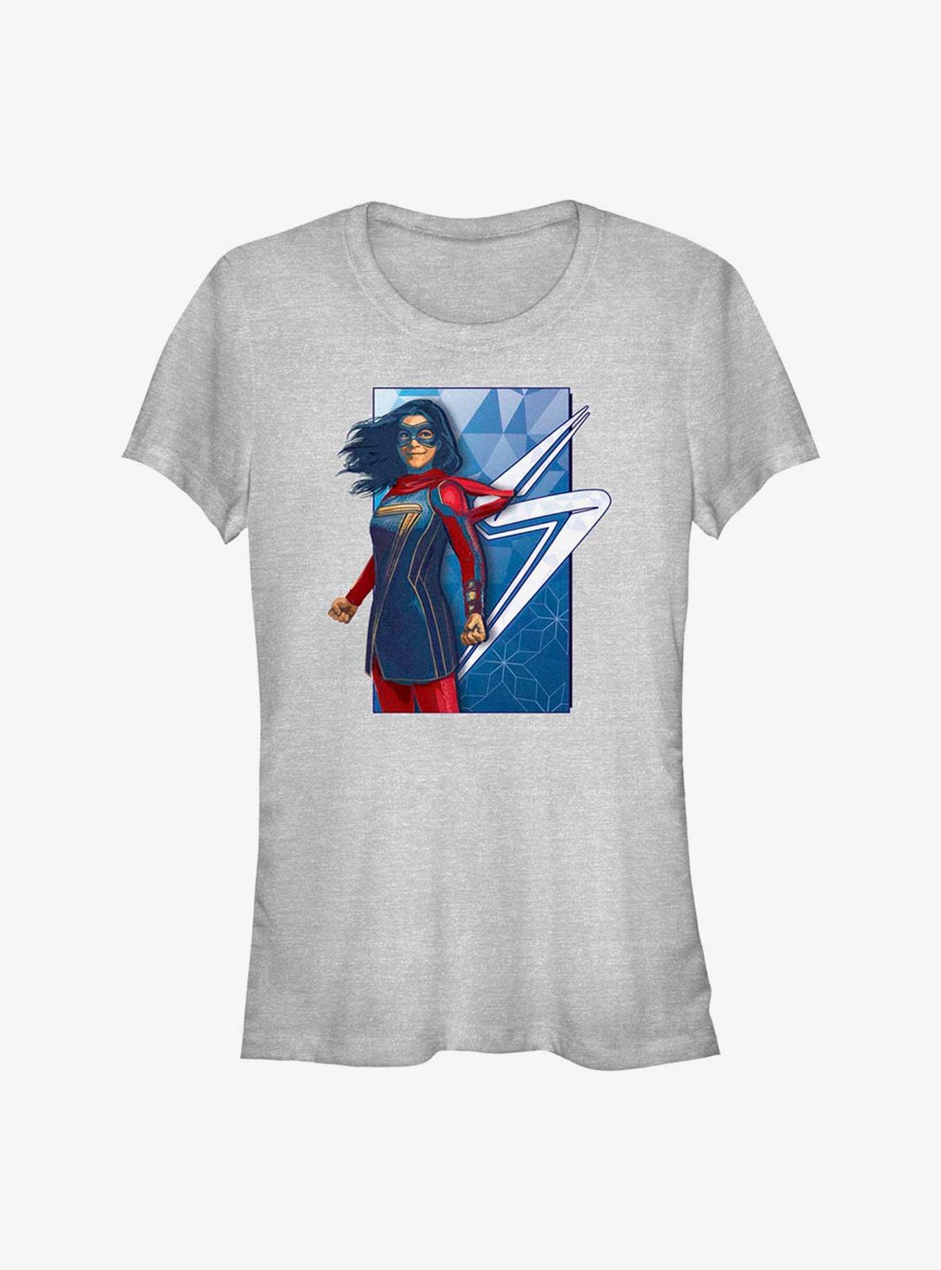 Marvel Ms. Marvel Posterized Hero Shot Girls T-Shirt, ATH HTR, hi-res